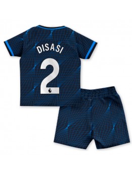 Otroški Nogometna dresi replika Chelsea Axel Disasi #2 Gostujoči 2023-24 Kratek rokav (+ hlače)